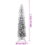 HKH Árvore de Natal Artificial Fina com Neve Verde em PVC