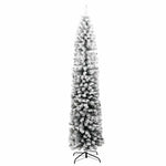 HKH Árvore de Natal Artificial Fina com Neve Verde em PVC
