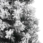 HKH Árvore de Natal Artificial Fina com Neve Verde em PVC
