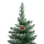 HKH Árvore de Natal Fina Madeira Genuína e Neve Branca - Verde