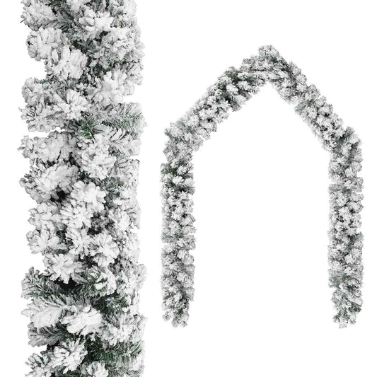 HKH Grinalda de Natal com Neve Verde em PVC