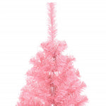 HKH Árvore de Natal Artificial com Suporte Rosa em PVC