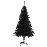 HKH Árvore de Natal Artificial com Suporte Preto em PVC