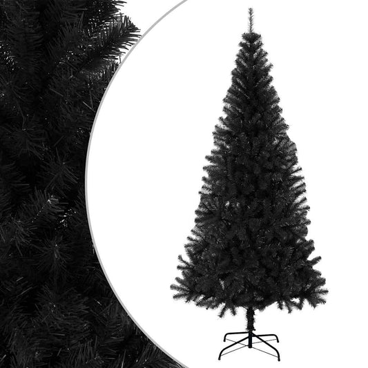 HKH Árvore de Natal Artificial com Suporte Preto em PVC