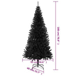 HKH Árvore de Natal Artificial com Suporte Preto em PVC