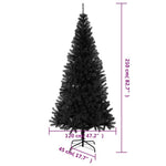 HKH Árvore de Natal Artificial com Suporte Preto em PVC