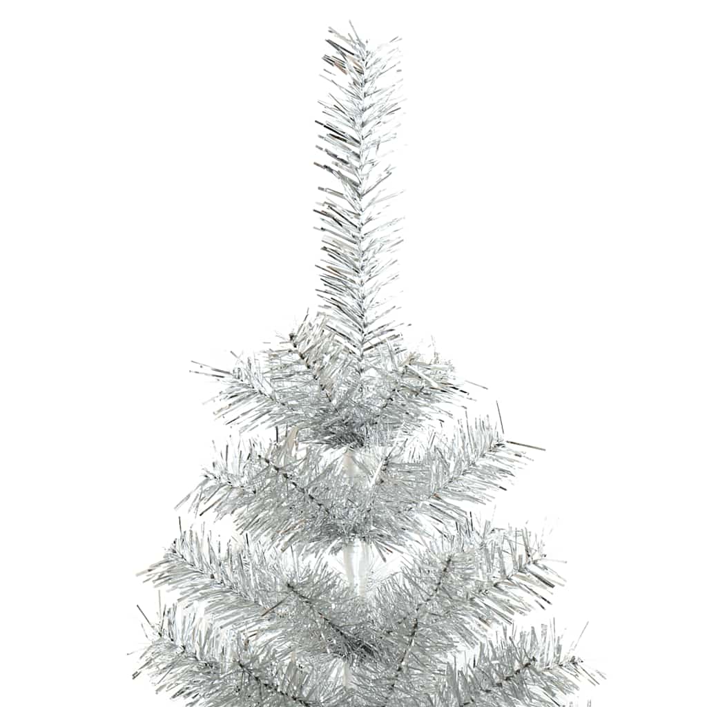 HKH Árvore de Natal Artificial com Suporte Prateado em PET