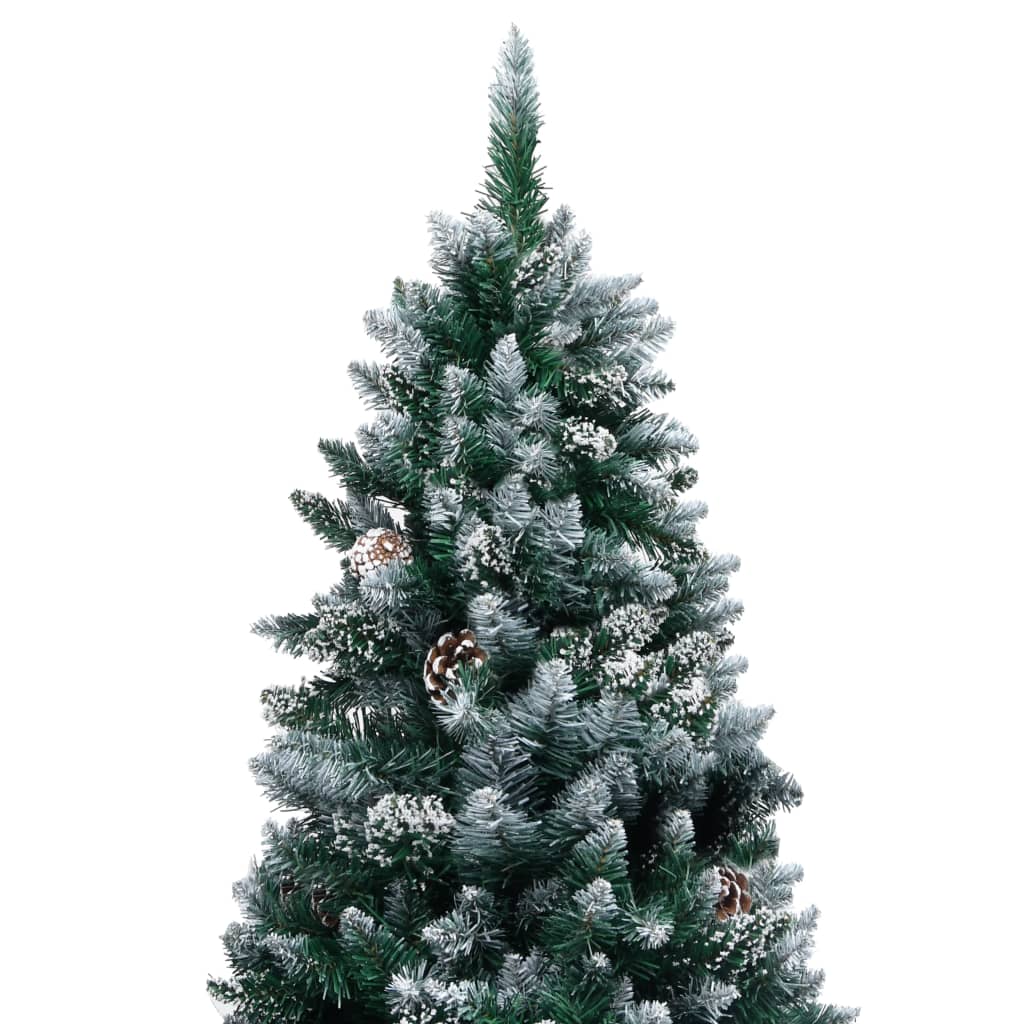 HKH Árvore de Natal Artificial com Pinhas e Neve Branca