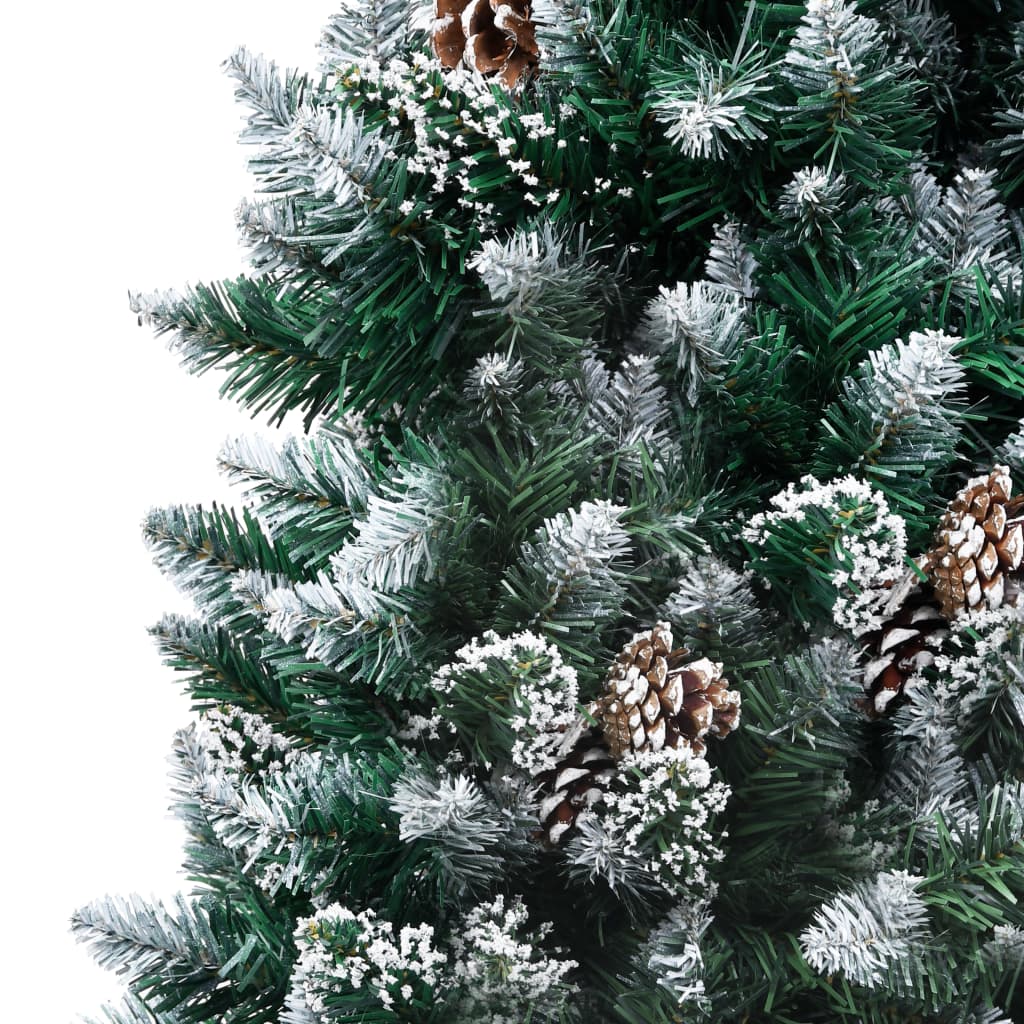 HKH Árvore de Natal Artificial com Pinhas e Neve Branca