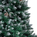 HKH Árvore de Natal Artificial com Pinhas e Neve Branca