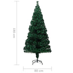 HKH Árvore de Natal Artificial com Suporte Fibra Ótica - Verde
