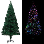 HKH Árvore de Natal Artificial com Suporte Fibra Ótica - Verde