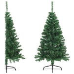 HKH Meia Árvore de Natal Artificial com Suporte Verde em PVC