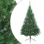 HKH Meia Árvore de Natal Artificial com Suporte Verde em PVC