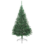 HKH Meia Árvore de Natal Artificial com Suporte Verde em PVC
