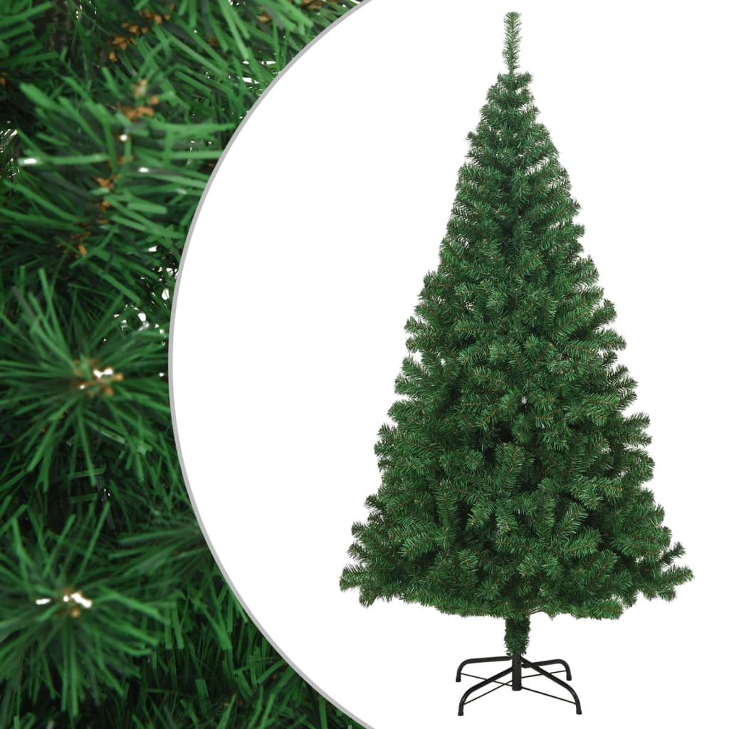 HKH Árbol de Navidad Artificial con Ramas Gruesas Verde en PVC