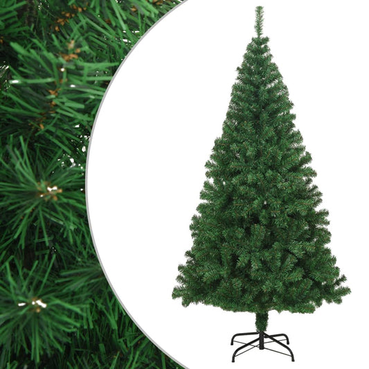 HKH Árvore de Natal Artificial com Ramos Grossos Verde em PVC