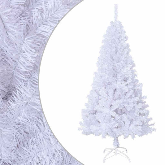 HKH Árvore de Natal Artificial com Ramos Grossos Branco em PVC