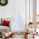 HKH Árvore de Natal Artificial com Ramos Grossos Branco em PVC