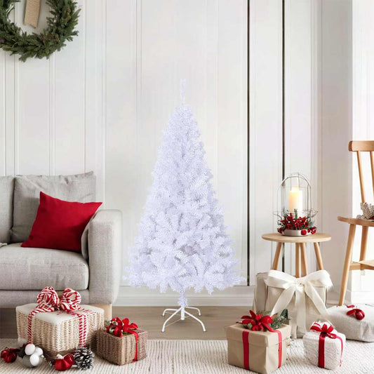 HKH Árvore de Natal Artificial com Ramos Grossos Branco em PVC
