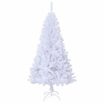 HKH Árvore de Natal Artificial com Ramos Grossos Branco em PVC