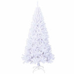 HKH Árvore de Natal Artificial com Ramos Grossos Branco em PVC