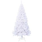 HKH Árvore de Natal Artificial com Ramos Grossos Branco em PVC