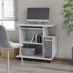 Mesa de ordenador HKH de madera - Blanco