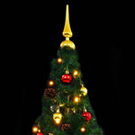 HKH Árvore de Natal Artificial Pré-Iluminada + Enfeites - Verde