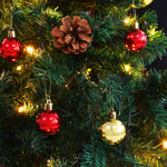 HKH Árvore de Natal Artificial Pré-Iluminada + Enfeites - Verde