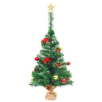 HKH Árvore de Natal Artificial Pré-Iluminada + Enfeites - Verde