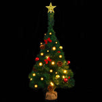 HKH Árvore de Natal Artificial Pré-Iluminada + Enfeites - Verde