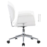 Silla de oficina giratoria de polipiel HKH - Blanca
