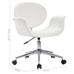 Silla de oficina giratoria de polipiel HKH - Blanca