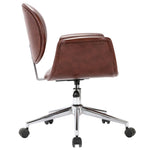 HKH Silla de Oficina Giratoria de Cuero Artificial - Marrón