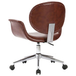 HKH Silla de Oficina Giratoria de Cuero Artificial - Marrón