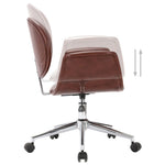 HKH Silla de Oficina Giratoria de Cuero Artificial - Marrón