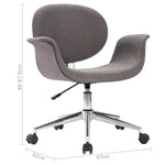 HKH Silla de Oficina Giratoria en Tela - Gris