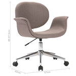 Silla de oficina giratoria HKH de tela - Gris topo
