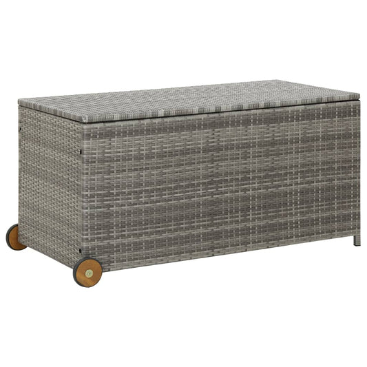 HKH 15 Pcs Conjunto Jantar Exterior com Almofadões Vime Pe - Preto