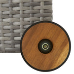 HKH 15 Pcs Conjunto Jantar Exterior com Almofadões Vime Pe - Preto