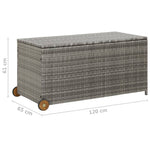 HKH 15 Pcs Conjunto Jantar Exterior com Almofadões Vime Pe - Preto