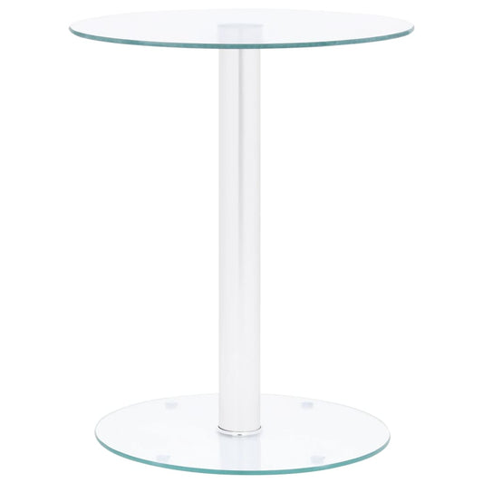 Mesa de centro HKH de 40 cm de cristal templado transparente