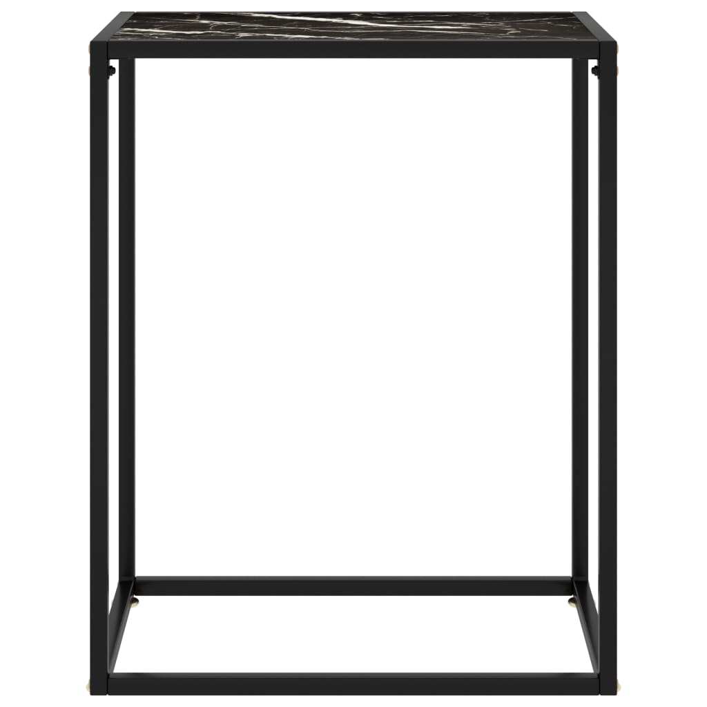 Mesa auxiliar de cristal templado HKH - Negro