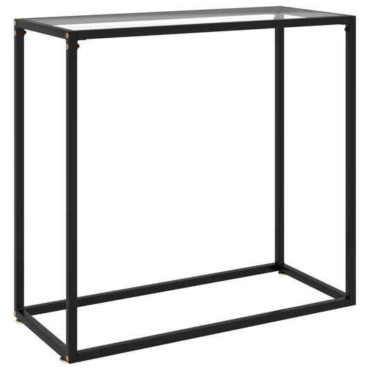 Mesa auxiliar de cristal templado transparente HKH