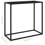 Mesa Auxiliar HKH de Cristal Templado - Negro