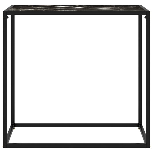 Mesa auxiliar de cristal templado HKH - Negro