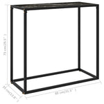 HKH Mesa de Apoio Vidro Temperado - Preto