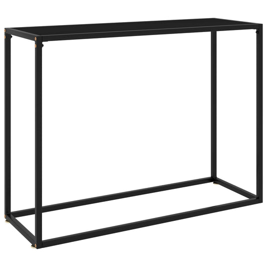 Mesa auxiliar de cristal templado HKH - Negro