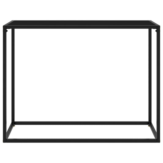 Mesa auxiliar de cristal templado HKH - Negro